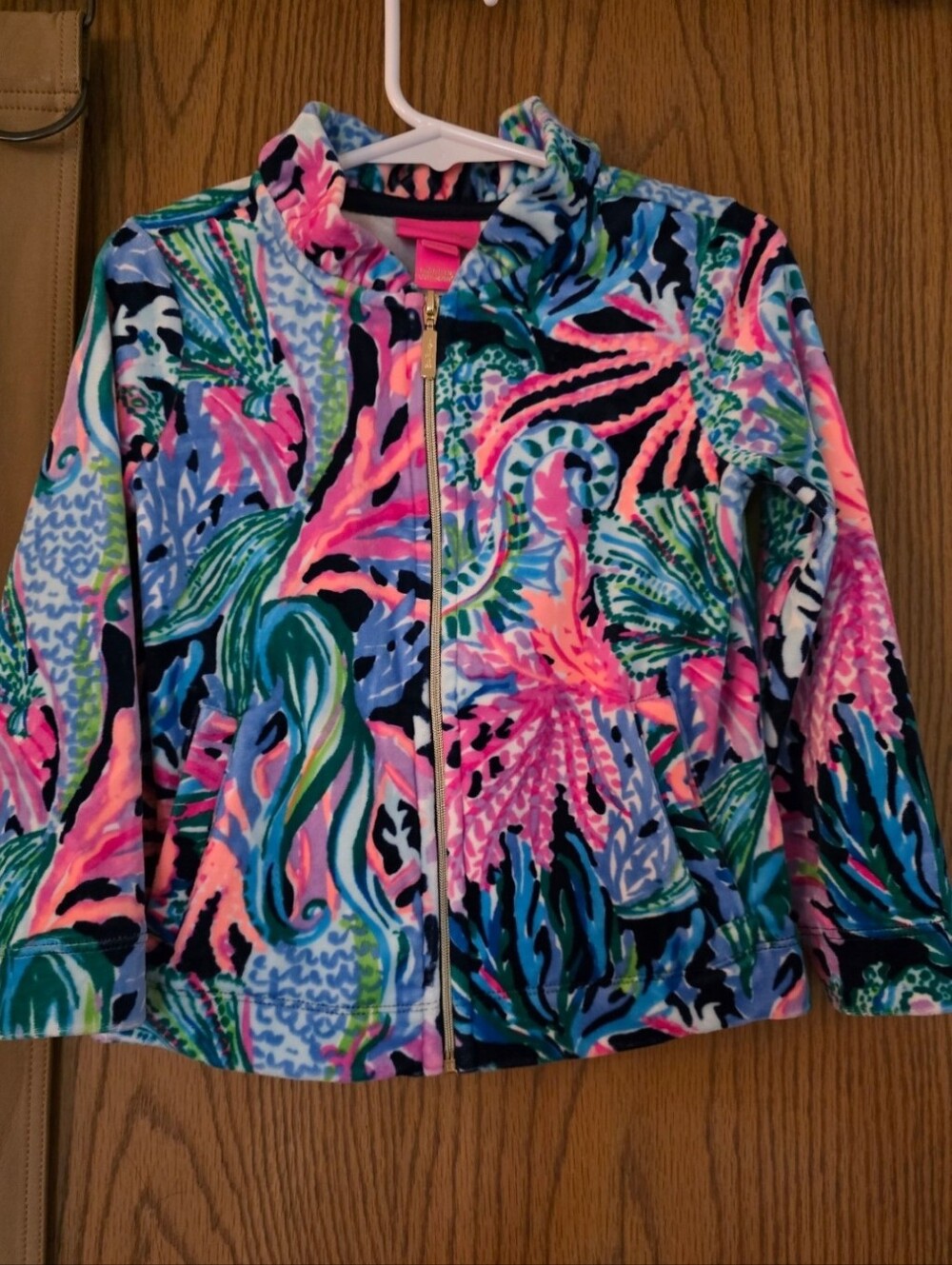 Lilly Pulitzer Skipper Valour Full Zip "Bringing Mermaid Back"‎ Size XS (2-3T)